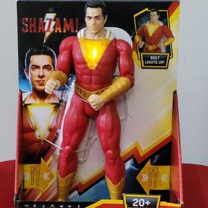 2018 TALKING SHAZAM ACTION FIGURE WITH THUNDER PUNCH, MINT IN PACKAGE!!!